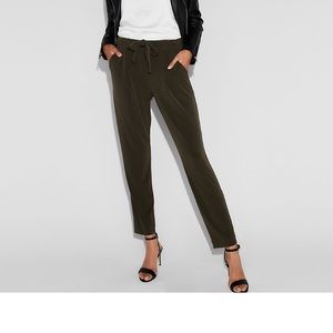 Express dark green ankle pants
